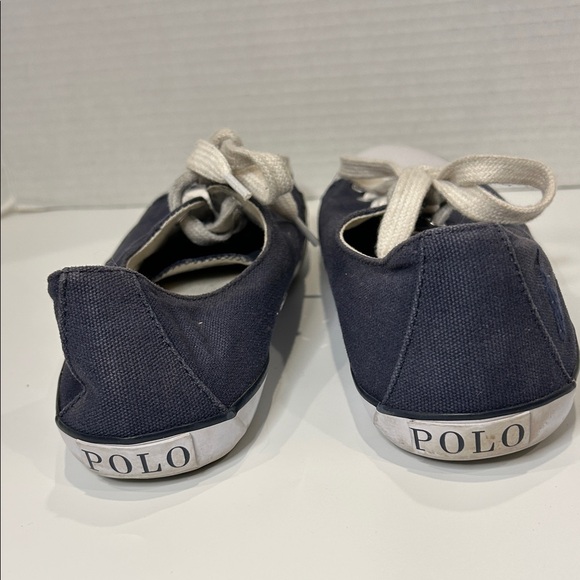Polo Ralph Lauren Navy Canvas Sneakers Size 8 - Picture 6 of 9